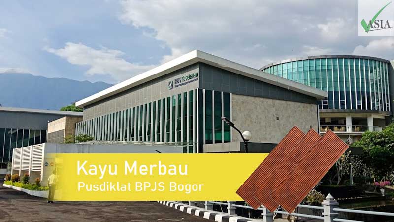 Pemasangan decking merbau di pusdiklat Bogor
