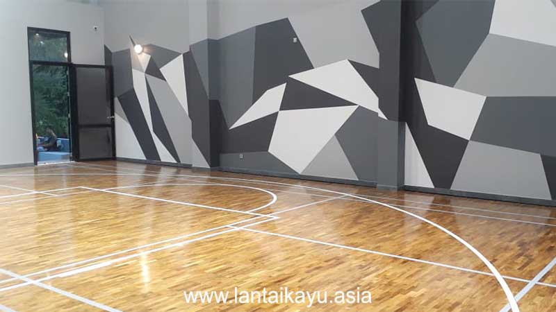 GMC Cirebon Arena Basketball Dengan Lantai Parket 54 Lantai kayu Lapangan basket GMC arena cirebon 1