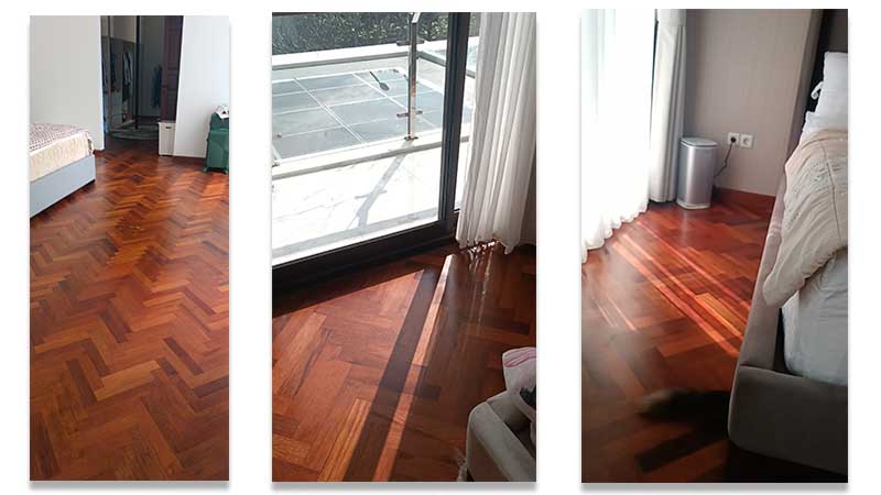 Tutorial Memasang Lantai Parket Kayu Solid Sampai Selesai 21 lantai kayu merbau terpasang