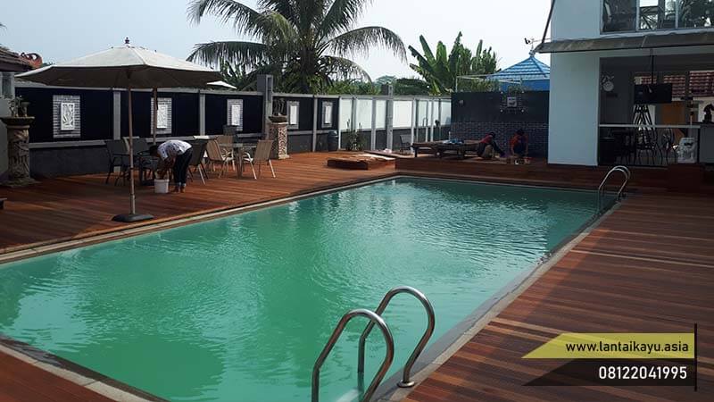 Portofolio Project Pemasangan Lantai Kayu Asia 33 Hasil pemasangan decking kayu bengkirai di rumah pasha ungu