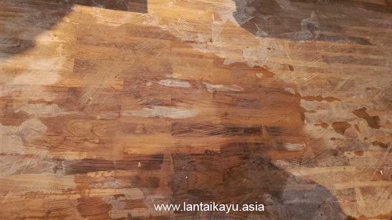 memperbaiki lantai kayu rusak