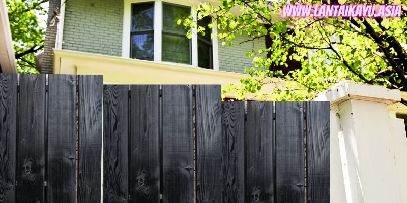 10 Contoh Pagar Kayu Minimalis & Rekomendasi Material 26 10 Model Pagar Kayu Minimalis Untuk Rumah - pagar kayu hitam