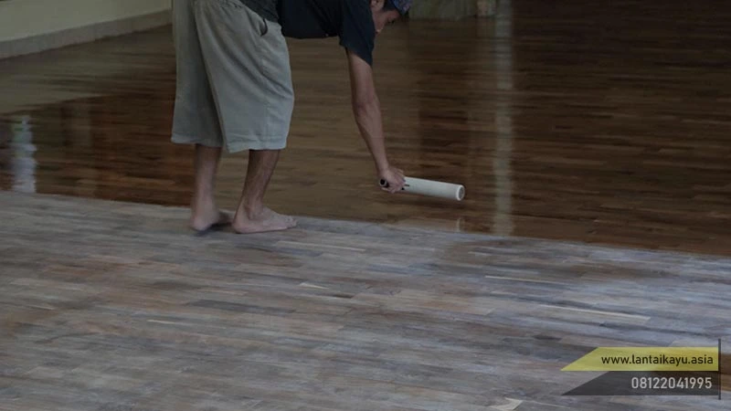 Portofolio Project Pemasangan Lantai Kayu Asia 2 Cara finishing lantai kayu