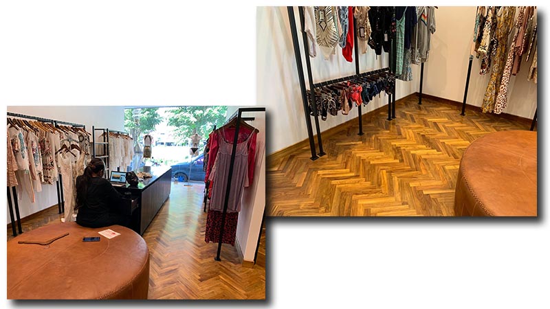 Portofolio Project Pemasangan Lantai Kayu Asia 66 Pemasangan Parket jati herringbone k&i Boutique Seminyak