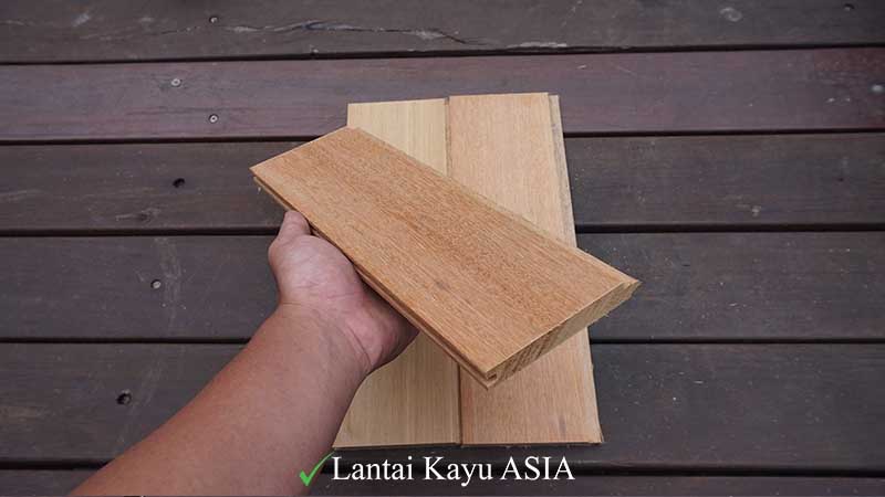 Lambersering plafon kayu Bengkirai