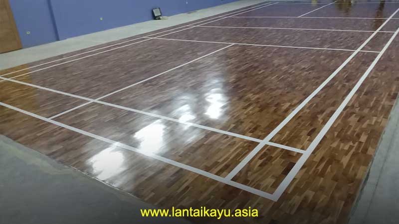 8 Proyek Lantai Kayu Di Lapangan Badminton & Jasa Pasang 27 Lantai kayu lapangan badminton Cibatu Garut