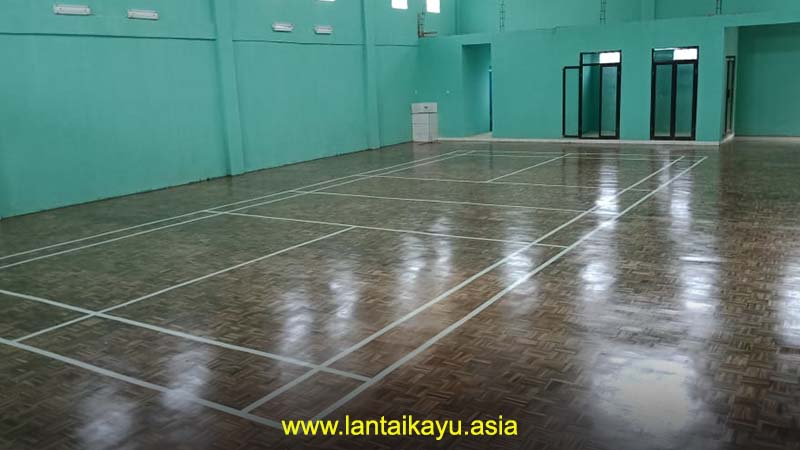 8 Proyek Lantai Kayu Di Lapangan Badminton & Jasa Pasang 30 Lantai kayu lapangan badminton Gor nagreg