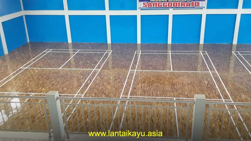 8 Proyek Lantai Kayu Di Lapangan Badminton & Jasa Pasang 32 Lantai kayu lapangan badminton