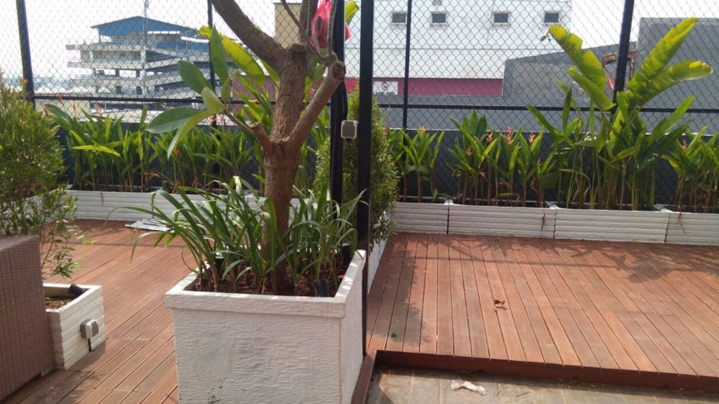 Project Pemasangan Rooftop MAJ Dago 20 jual lantai kayu parket