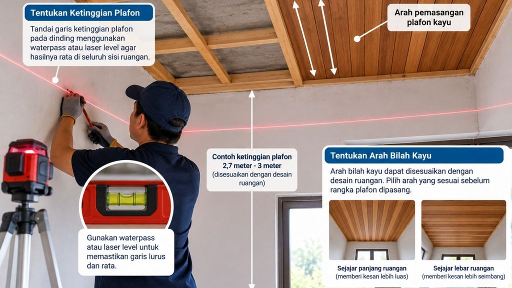 Cara Memasang Plafon Kayu dengan Rapi dan Kokoh 22 cara memasang plafon kayu