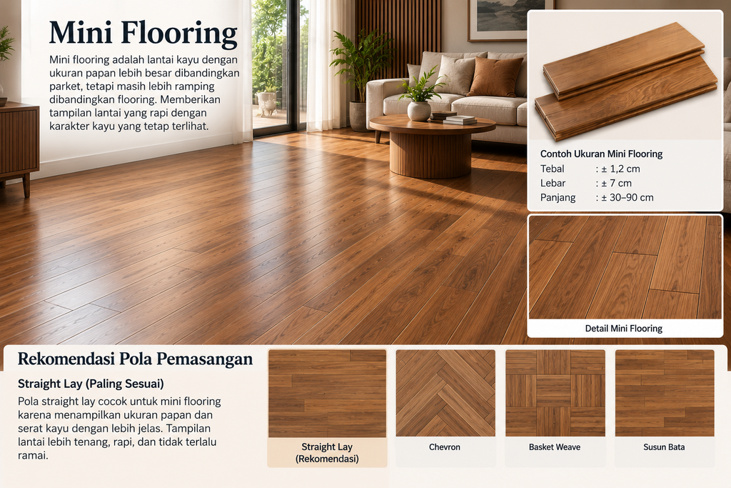 Mengenal Istilah Parket, Mini Flooring Dan Flooring 23 jual lantai kayu parket